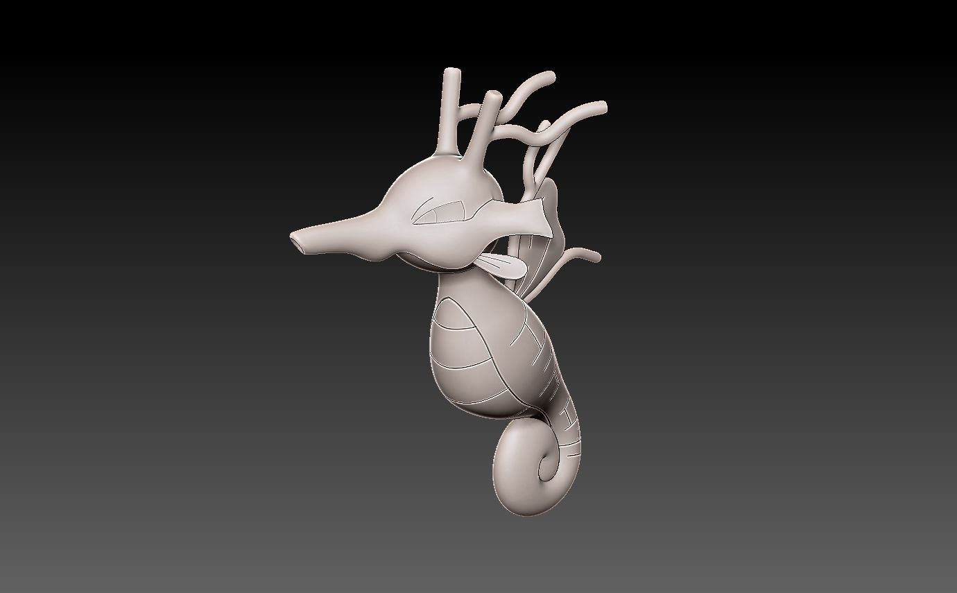 Pokemon horsea evolution pack 3D print model_9