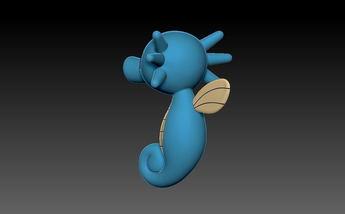 Pokemon horsea evolution pack 3D print model_16
