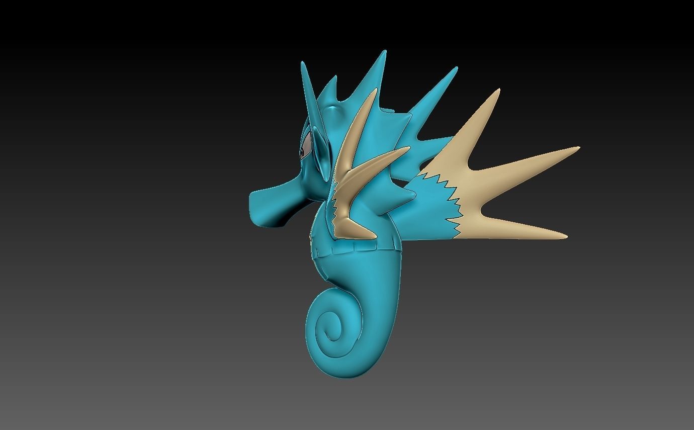 Pokemon horsea evolution pack 3D print model_17