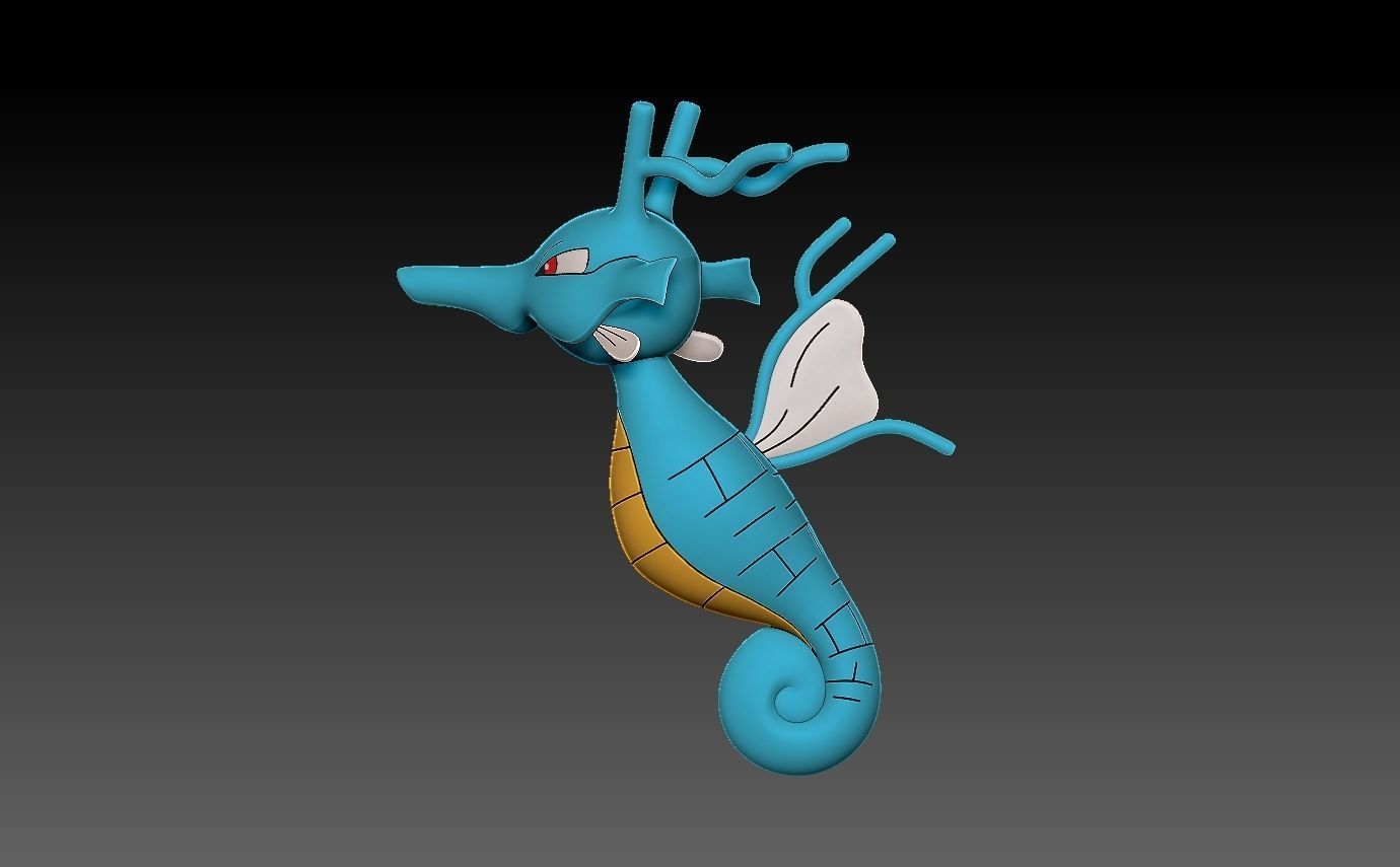 Pokemon horsea evolution pack 3D print model_12