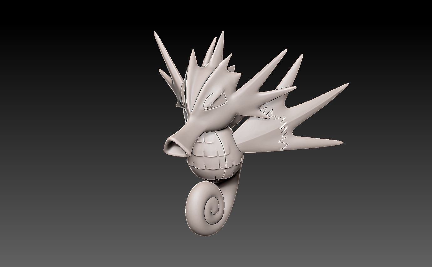 Pokemon horsea evolution pack 3D print model_8
