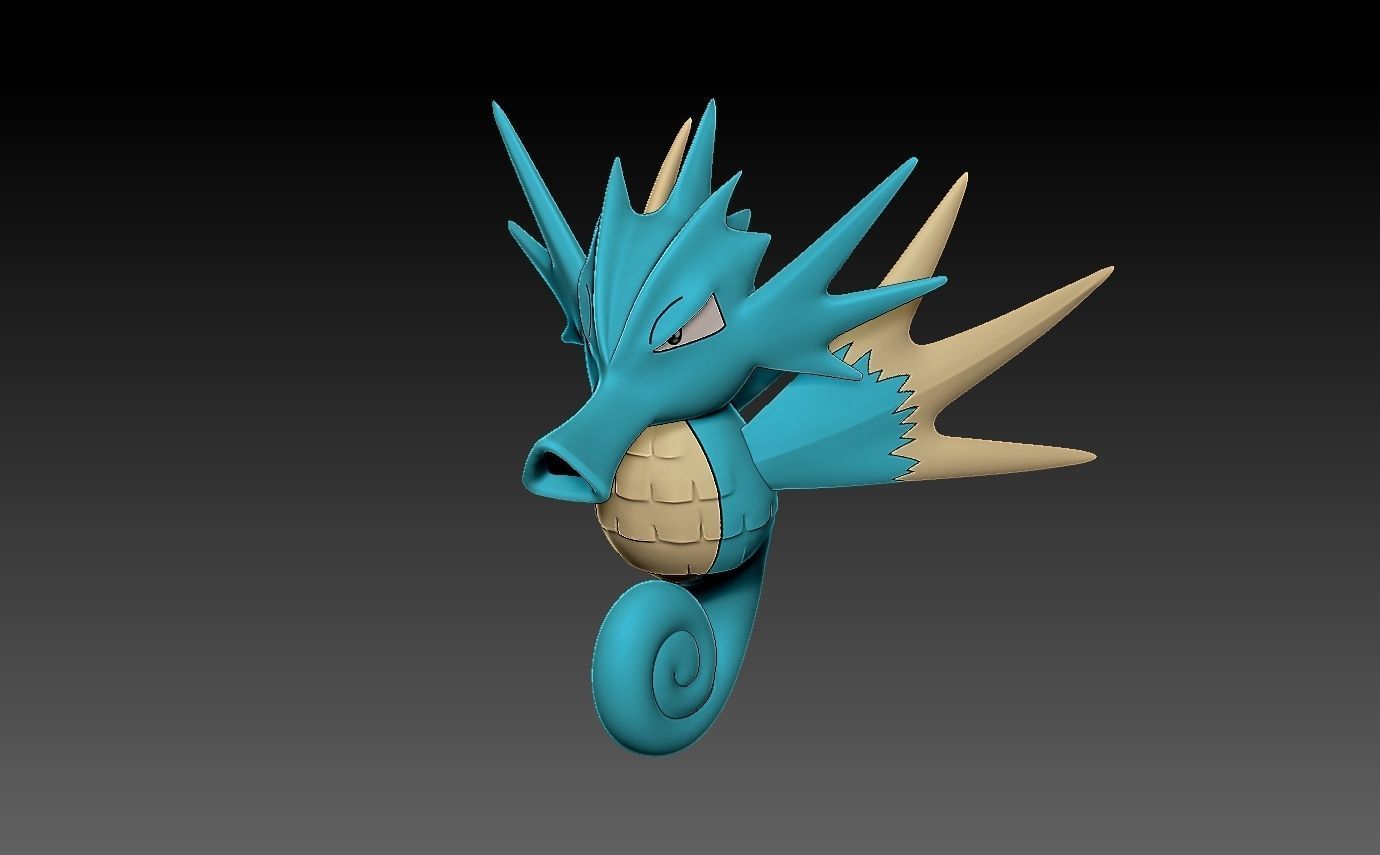 Pokemon horsea evolution pack 3D print model_5