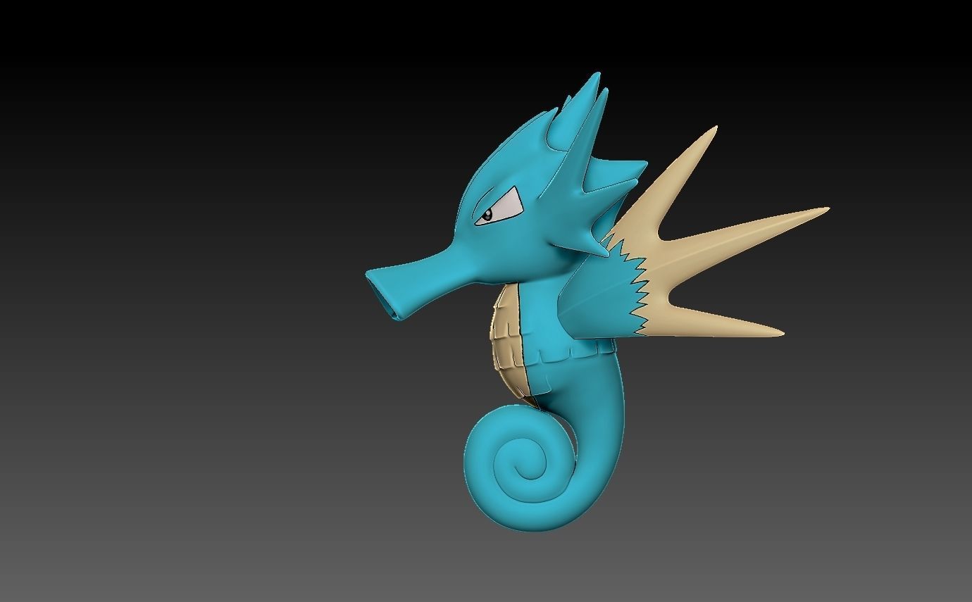 Pokemon horsea evolution pack 3D print model_11