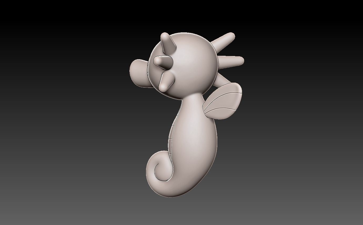 Pokemon horsea evolution pack 3D print model_19