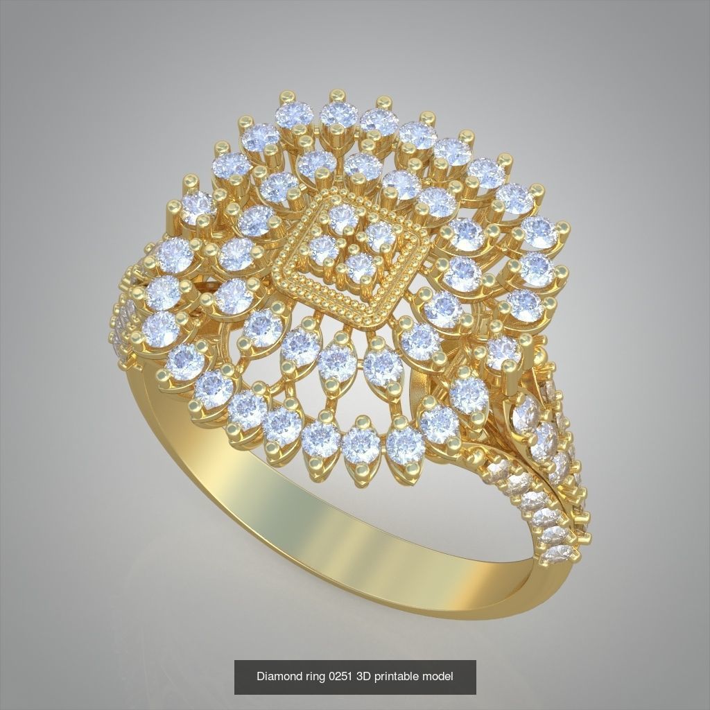 Ring Bracelet Earring and Pendant Set 3D printable model 0007 3D Model Collection_8