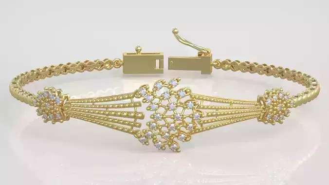 Exclusive Bracelet model 3D printable model 0031-15 3D print model