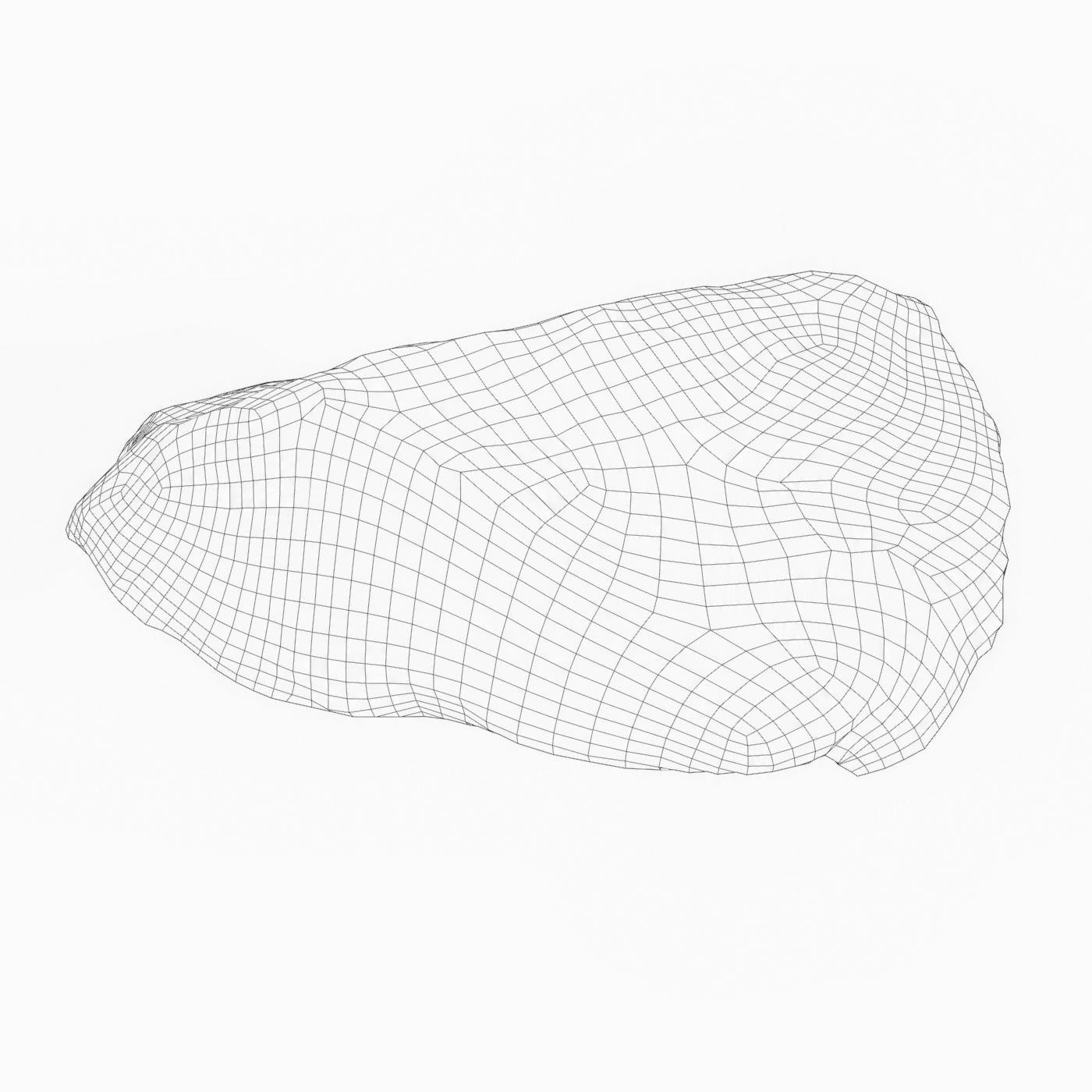 Cliff Rock 02 Low-poly 3D model_4