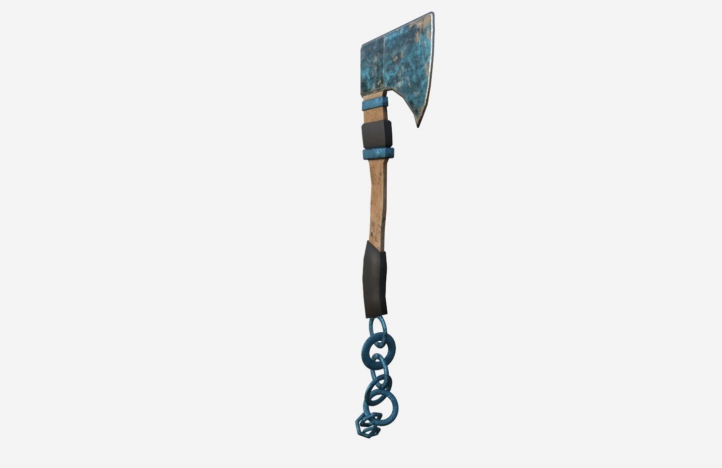 AXE03 axe with chain 3D model_5
