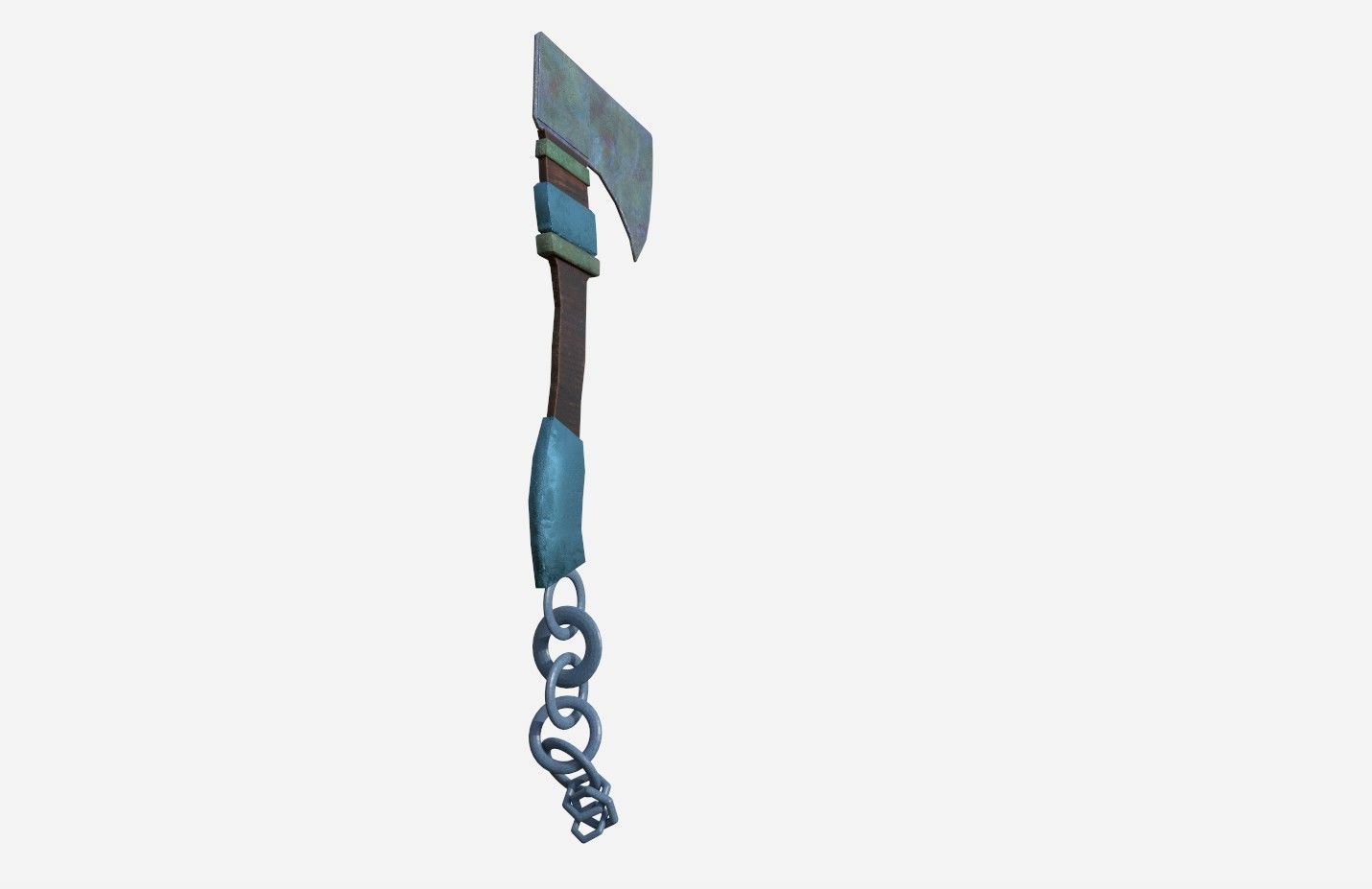 AXE03 axe with chain 3D model_9