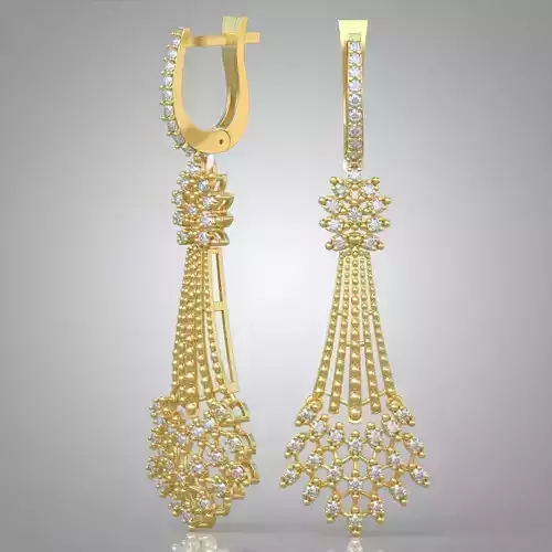 Earring 3D model 3D printable model 0178-14 3D print model