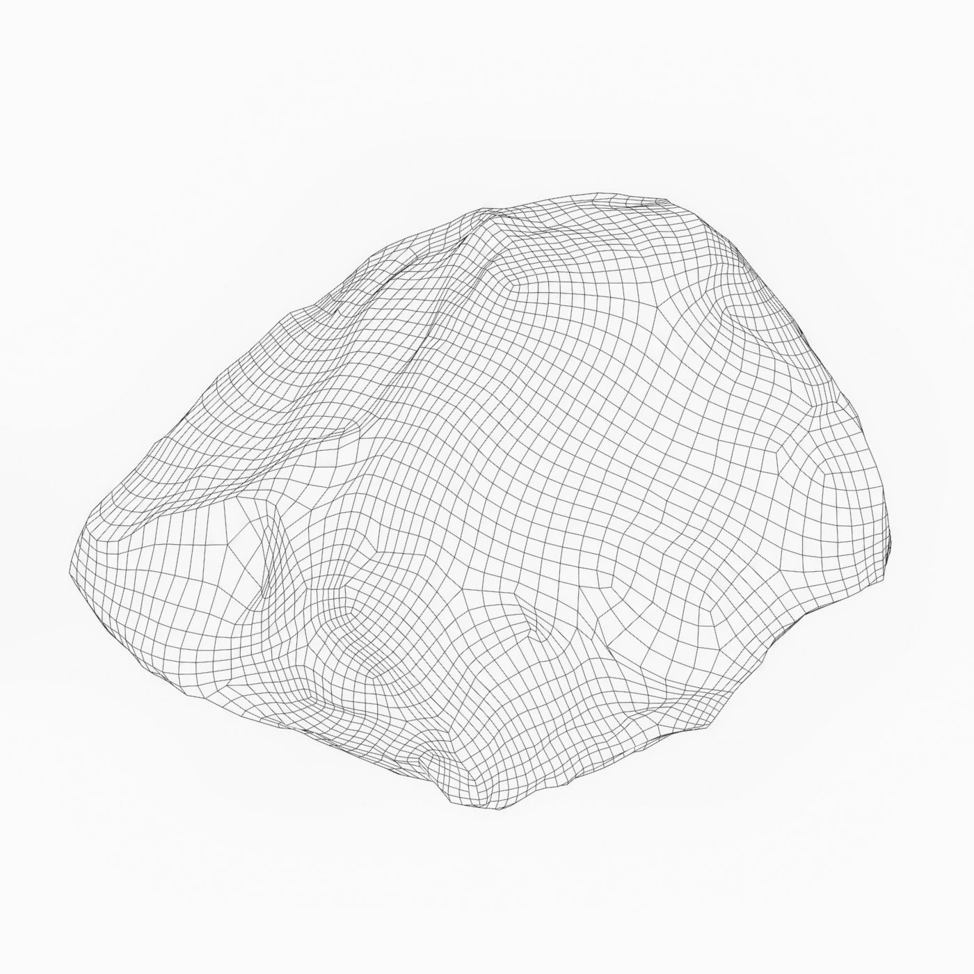 Cliff Rock 06 Low-poly 3D model_4