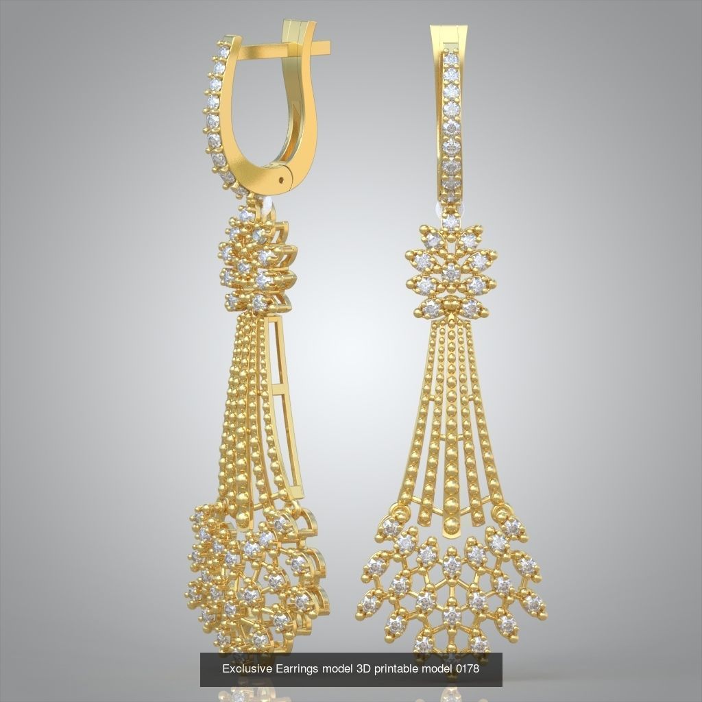 Ring Bracelet Earring and Pendant Set 3D printable model 0008 3D Model Collection_9
