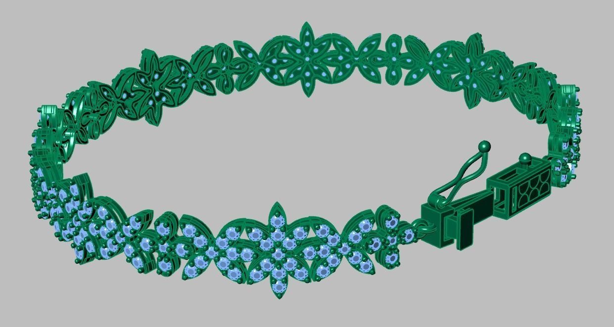 Exclusive Bracelet model 3D printable model 0032-15 3D print model_19