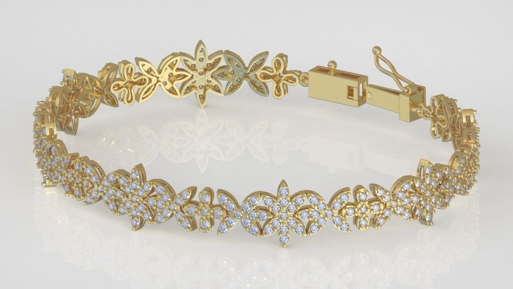 Exclusive Bracelet model 3D printable model 0032-15 3D print model_7