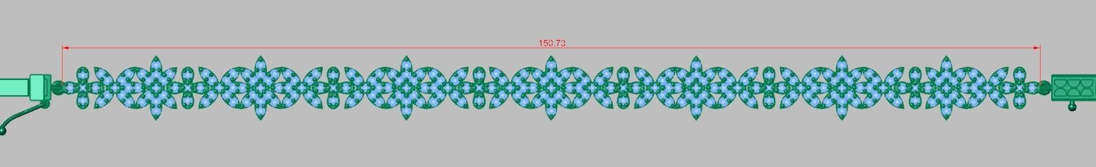 Exclusive Bracelet model 3D printable model 0032-15 3D print model_14