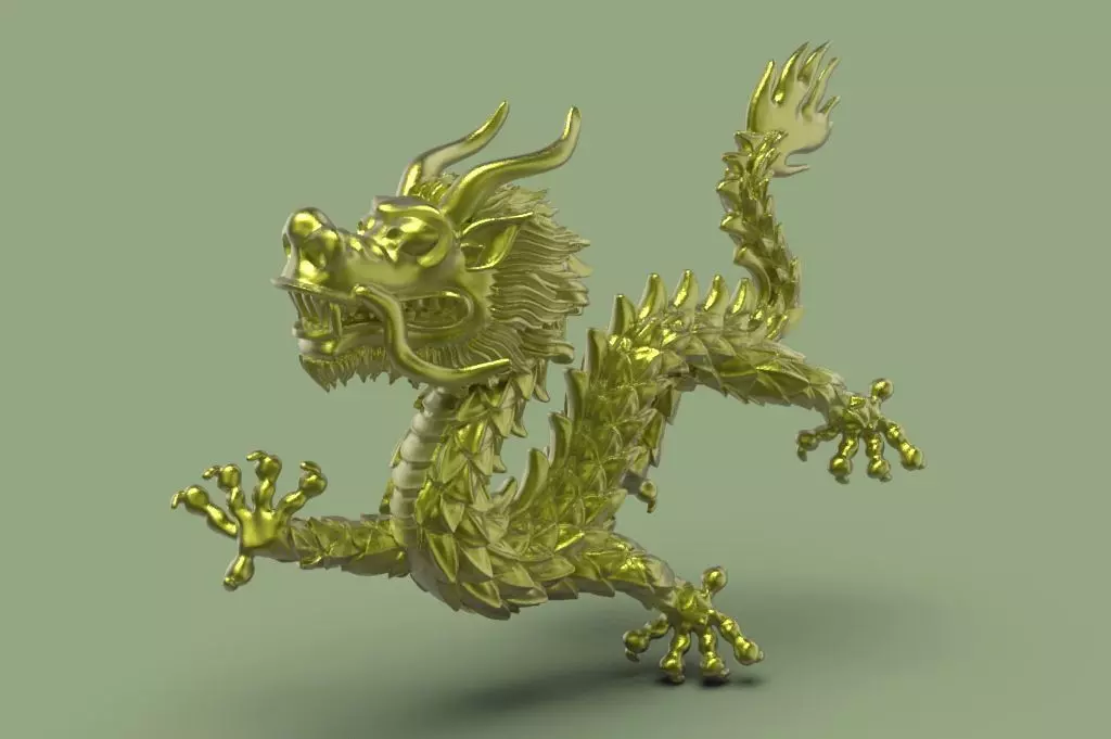 Dragon sculpture jewelry pendant 3D print model