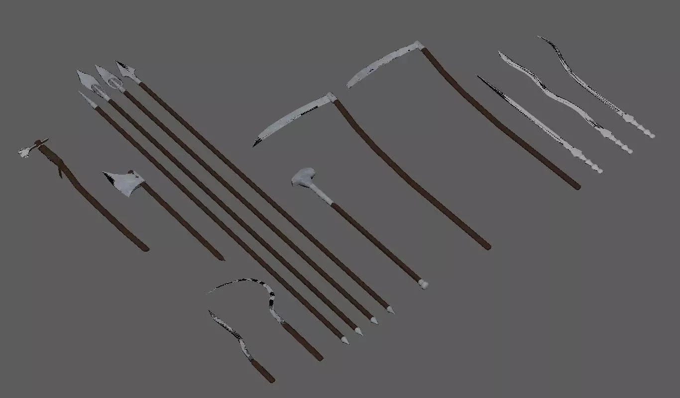 WWAATD Weapon Models Free low-poly 3D model