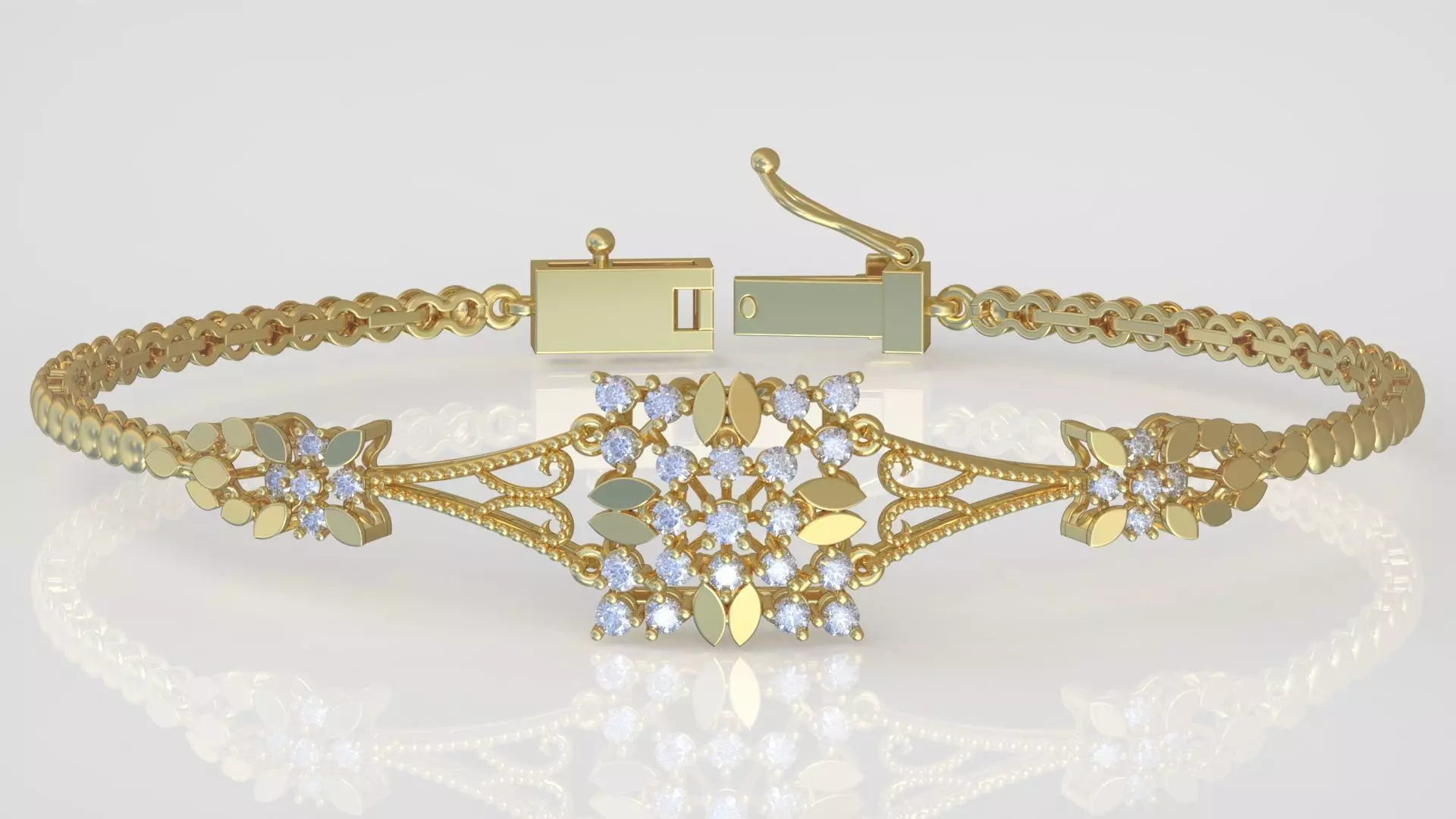 Exclusive Bracelet model 3D printable model 0034-10 3D print model