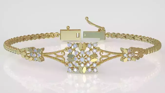 Exclusive Bracelet model 3D printable model 0034-10 3D print model