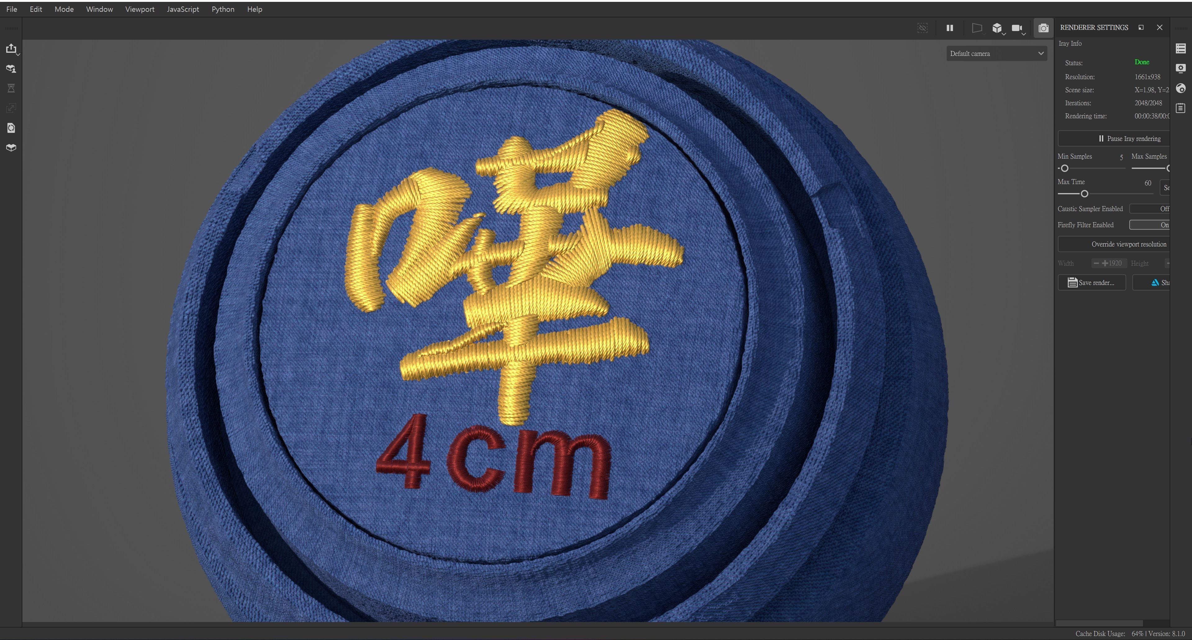 EmbroideryCG Font Chinese 03A hua Substance Painter Tools Texture_3
