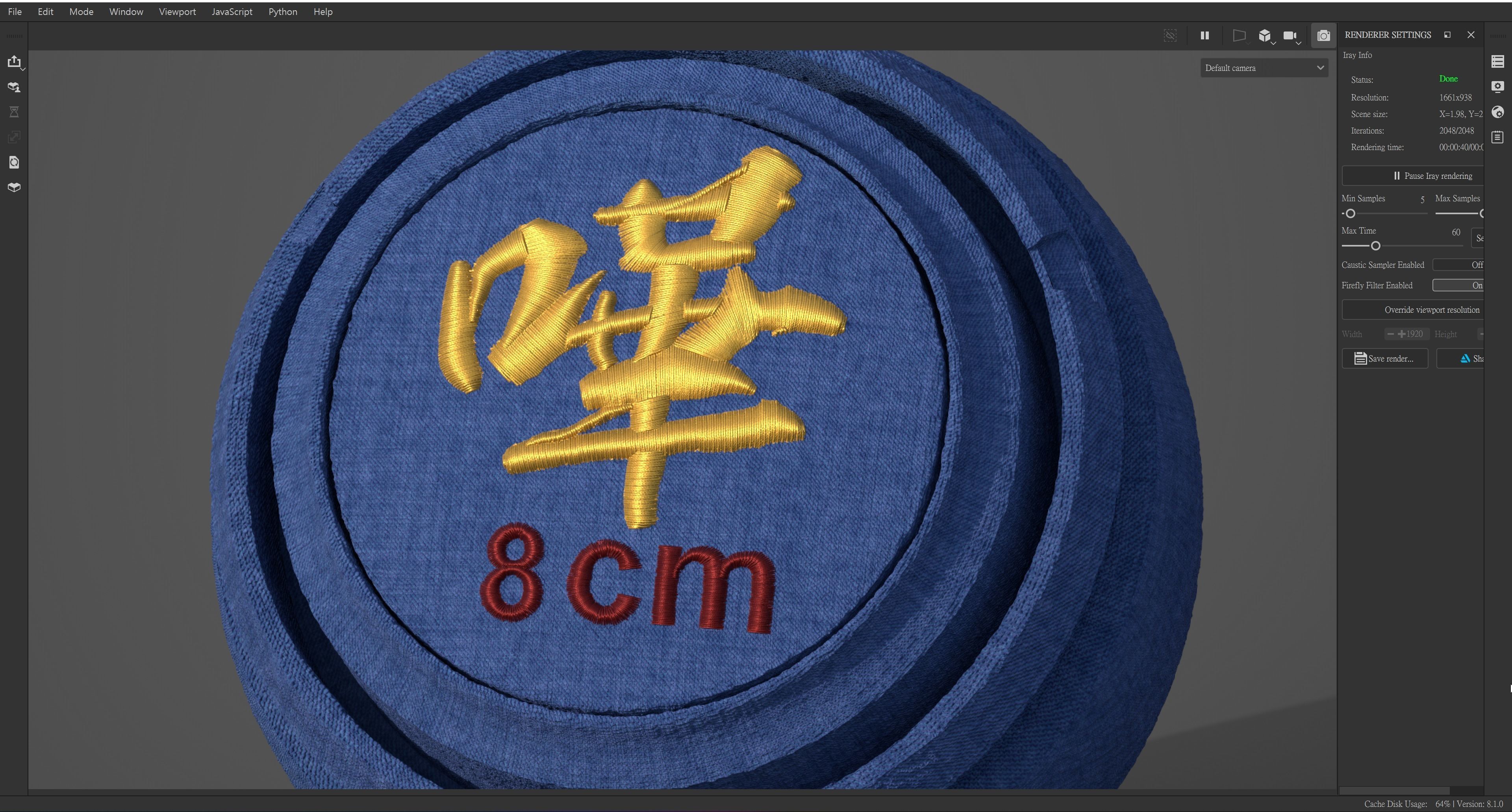 EmbroideryCG Font Chinese 03A hua Substance Painter Tools Texture_4