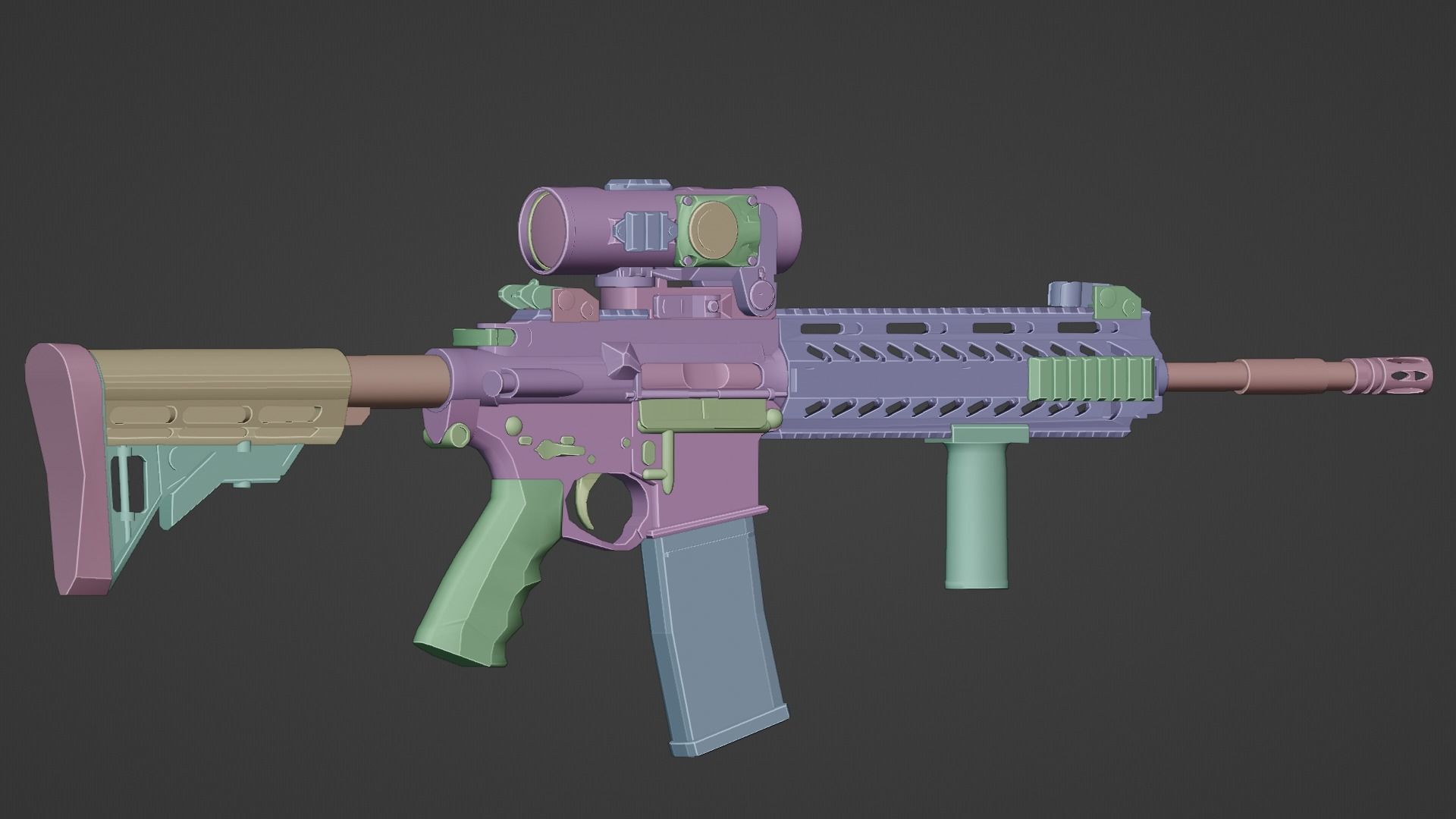 MPT-55 With Aselsan A950 Low-poly 3D model_3