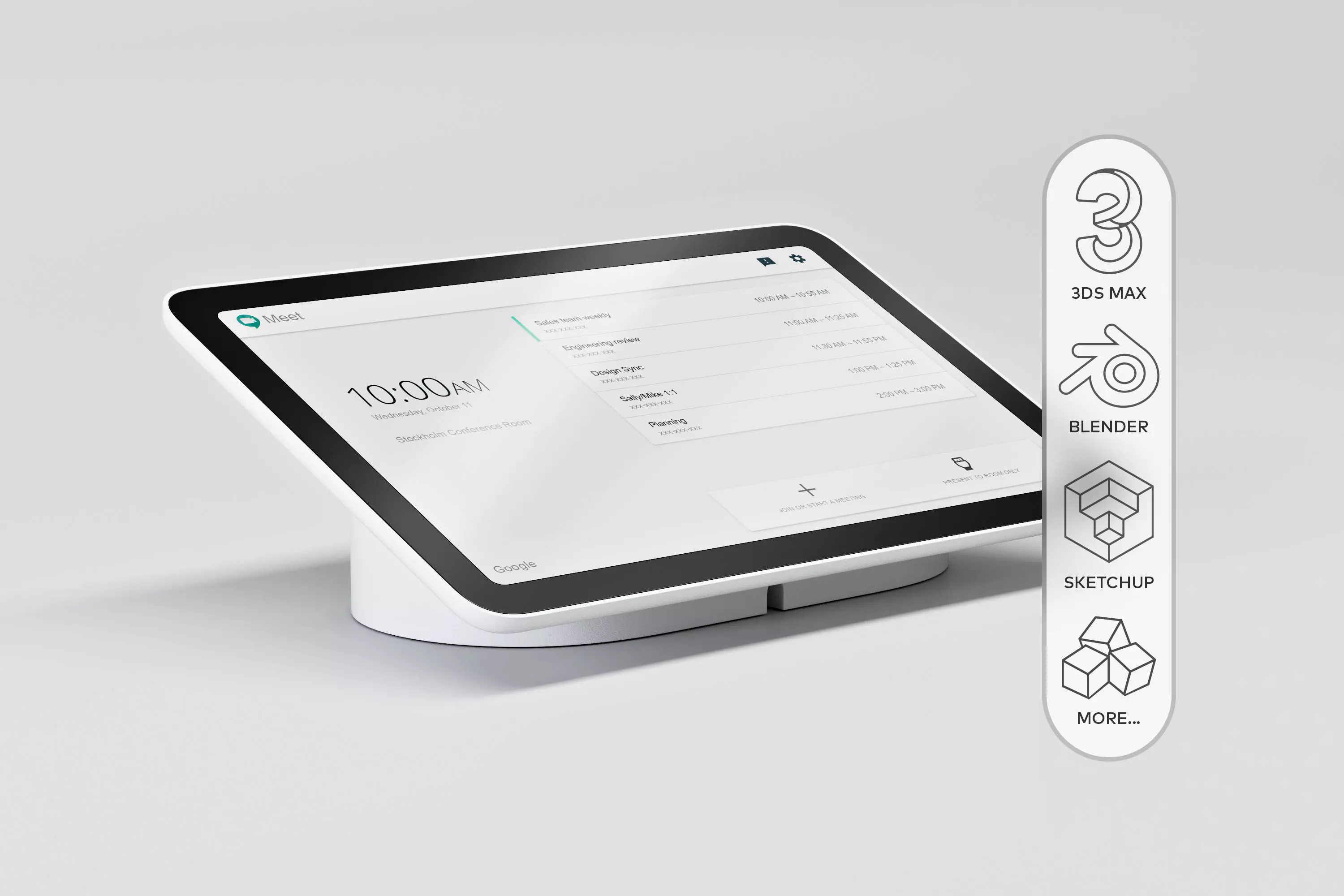 Google Meet Series One Touch Controller - Mimo Tablet 3D model_0
