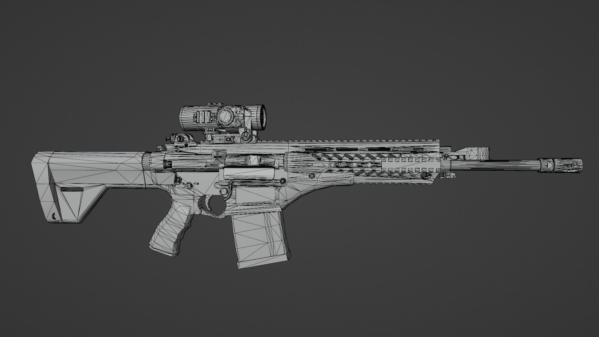 3D model Turkish MKEK MPT Infantry Rifle Pack with ASELSAN A950 VR / AR ...