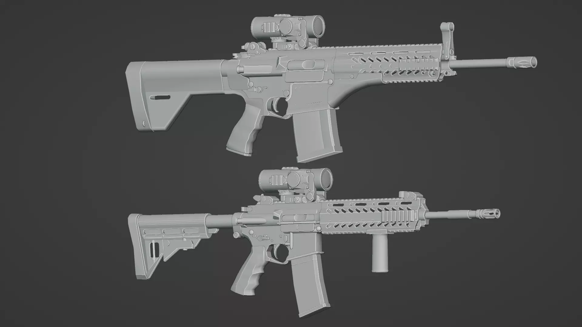 Turkish MKEK MPT Infantry Rifle Pack with ASELSAN A950 Low-poly 3D model