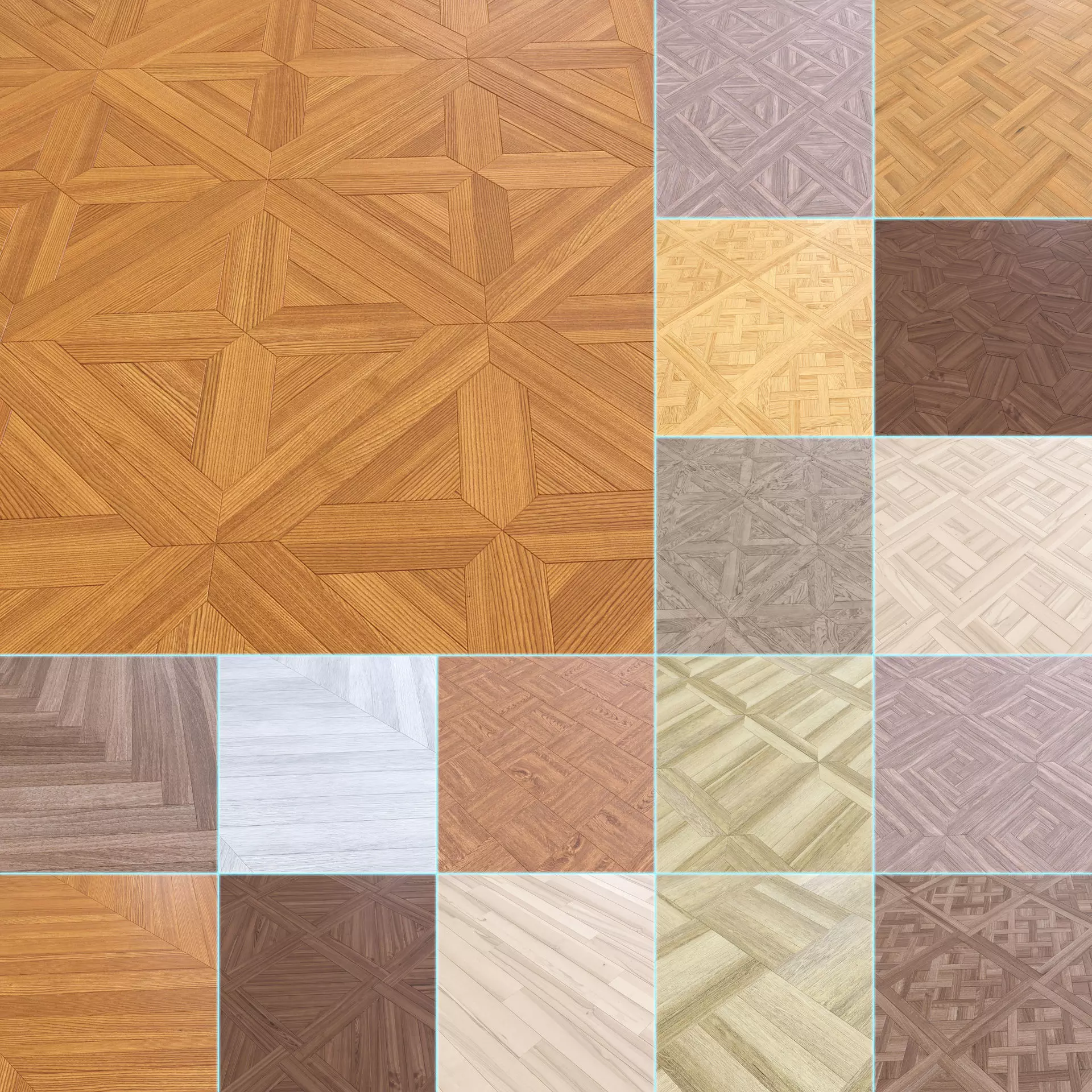 Parquet - Laminate - Wooden floor 17 in Low-poly 3D model_0