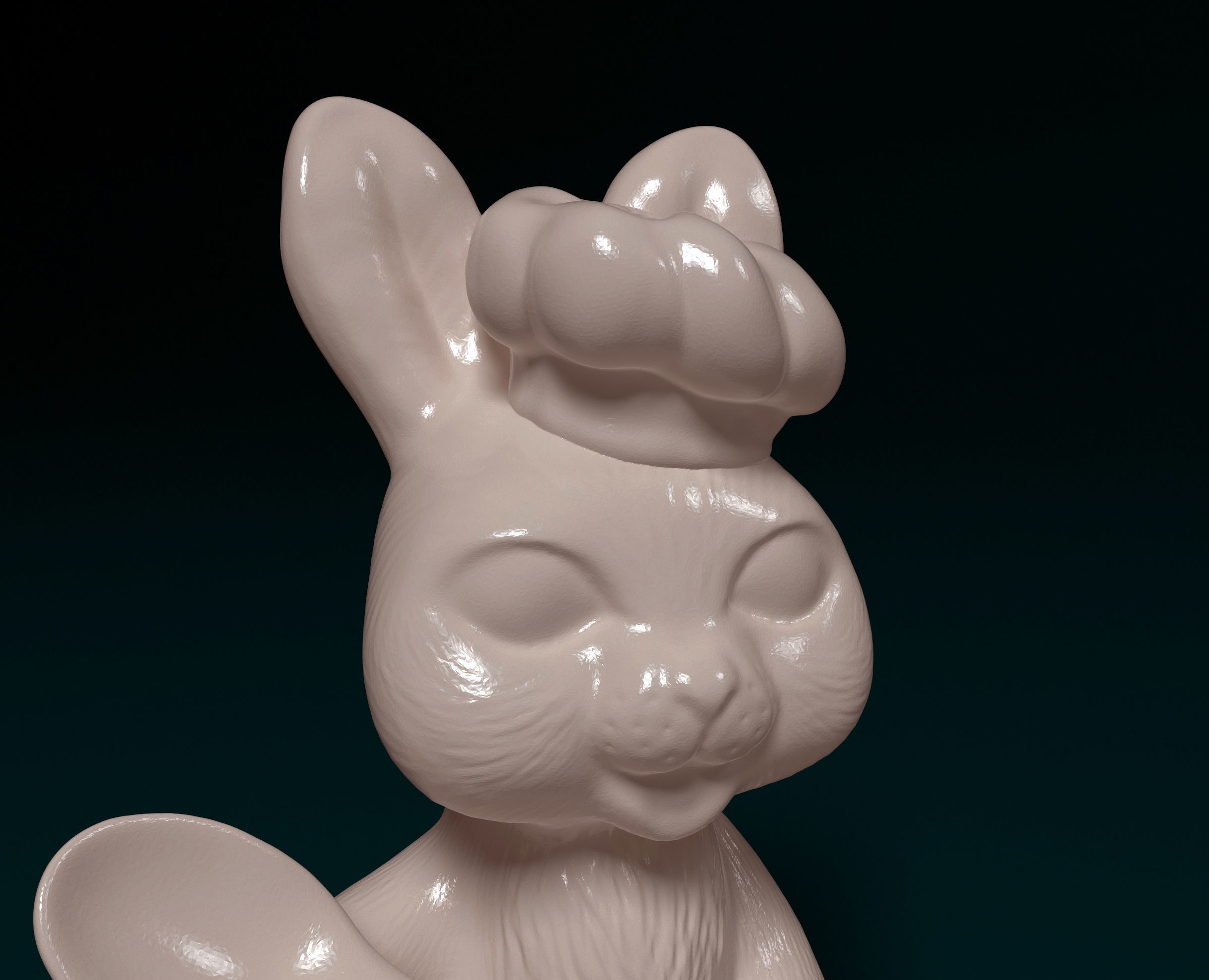 Rabbit cook 3D print model_6