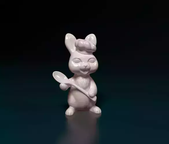 Rabbit cook 3D print model
