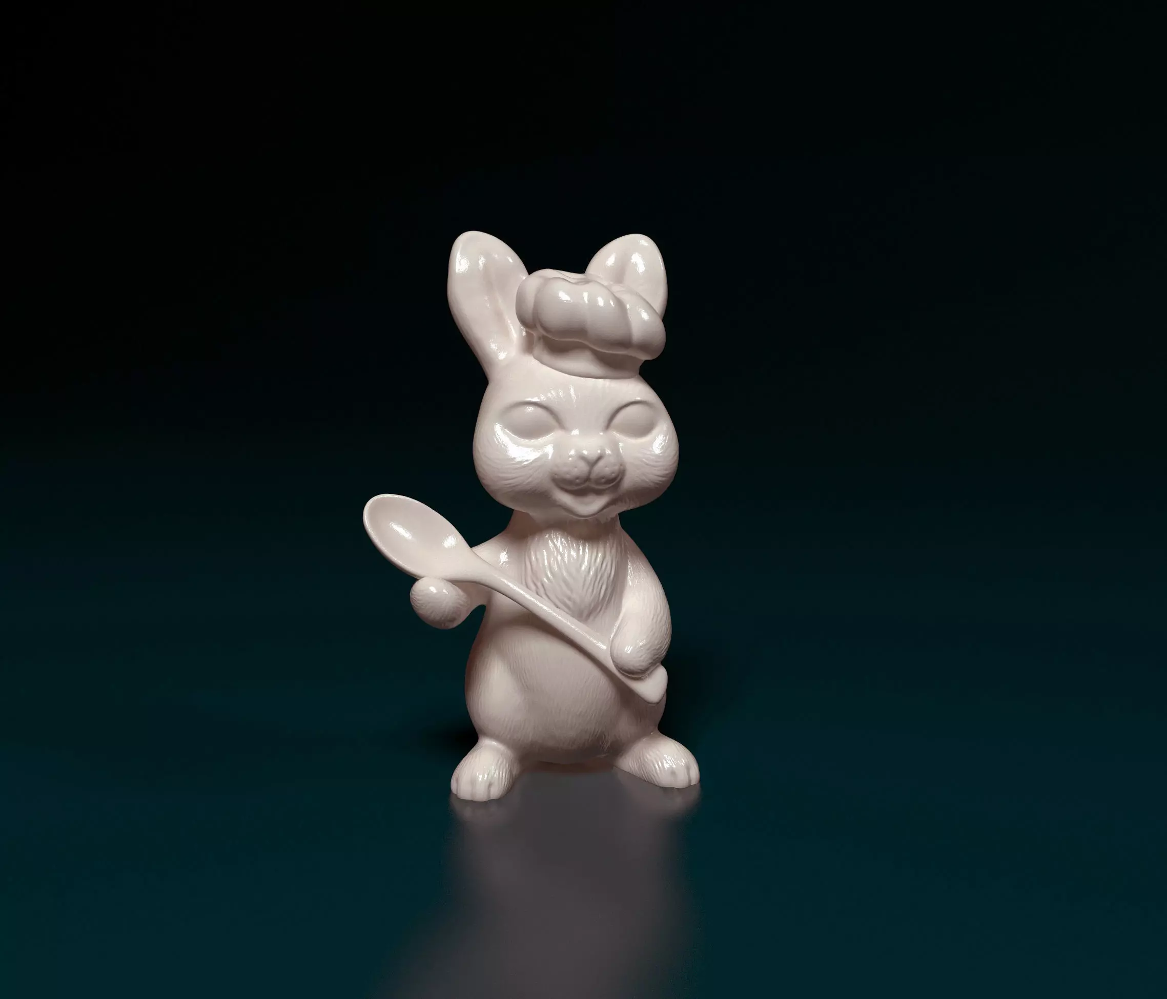Rabbit cook 3D print model_0