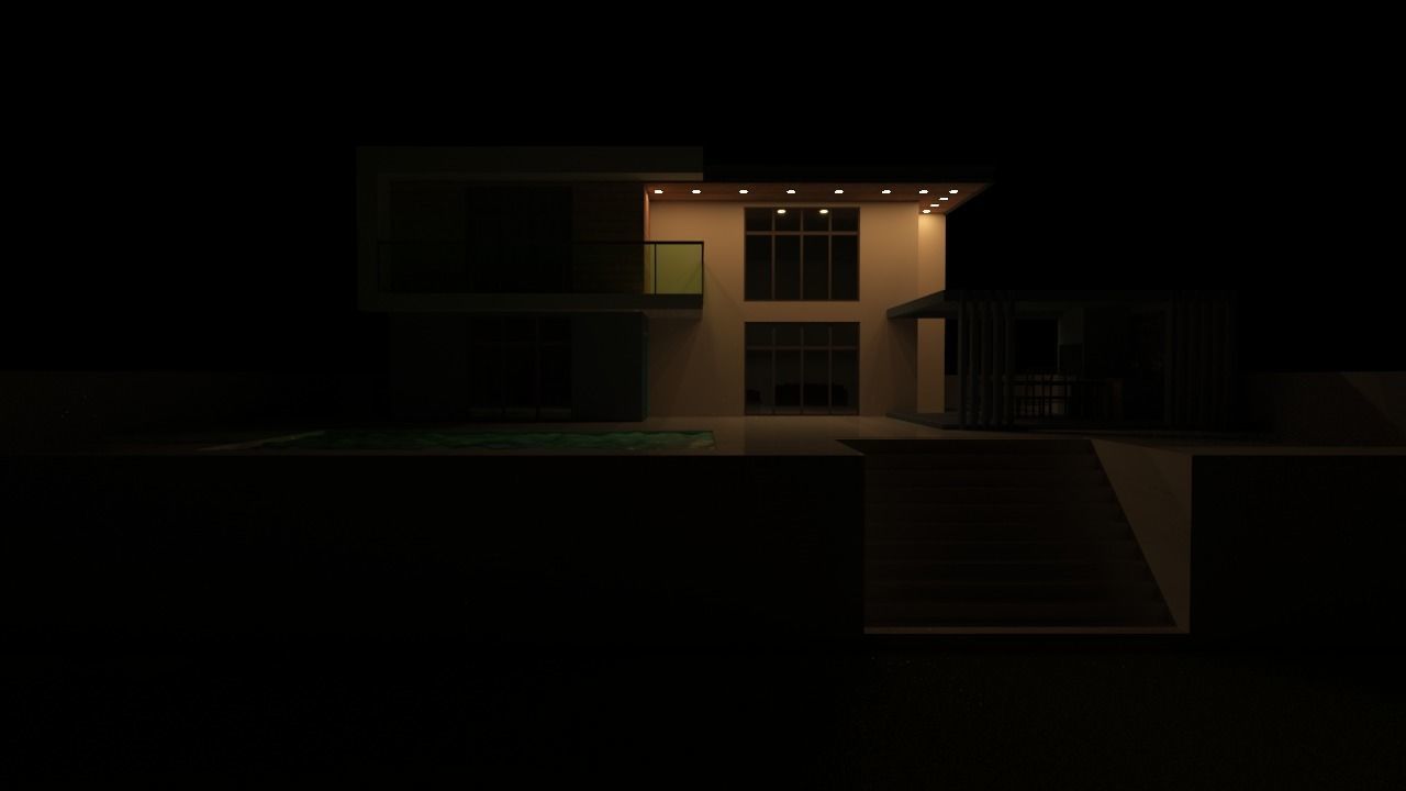 Modern Elevation Design 3D model_11