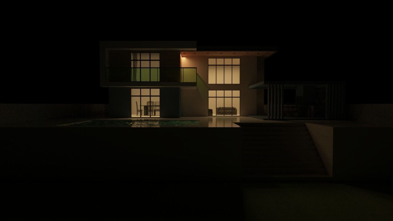 Modern Elevation Design 3D model_13