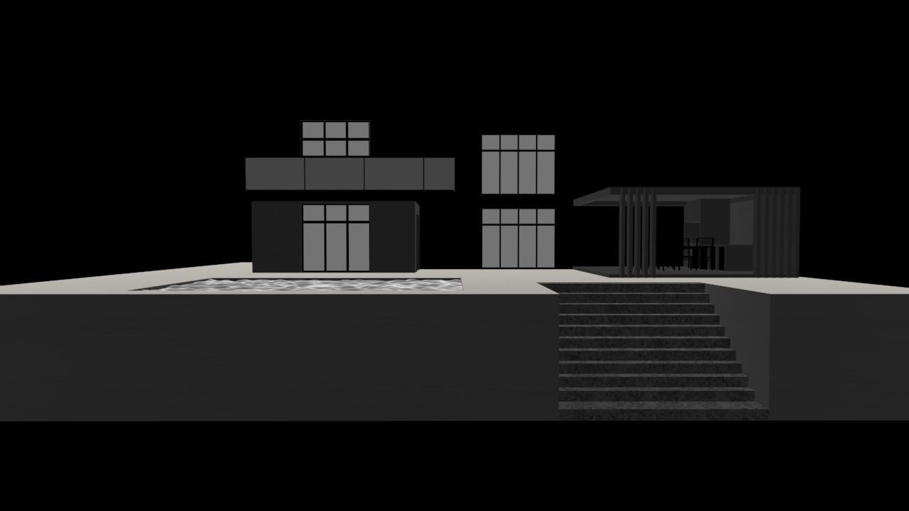 Modern Elevation Design 3D model_9