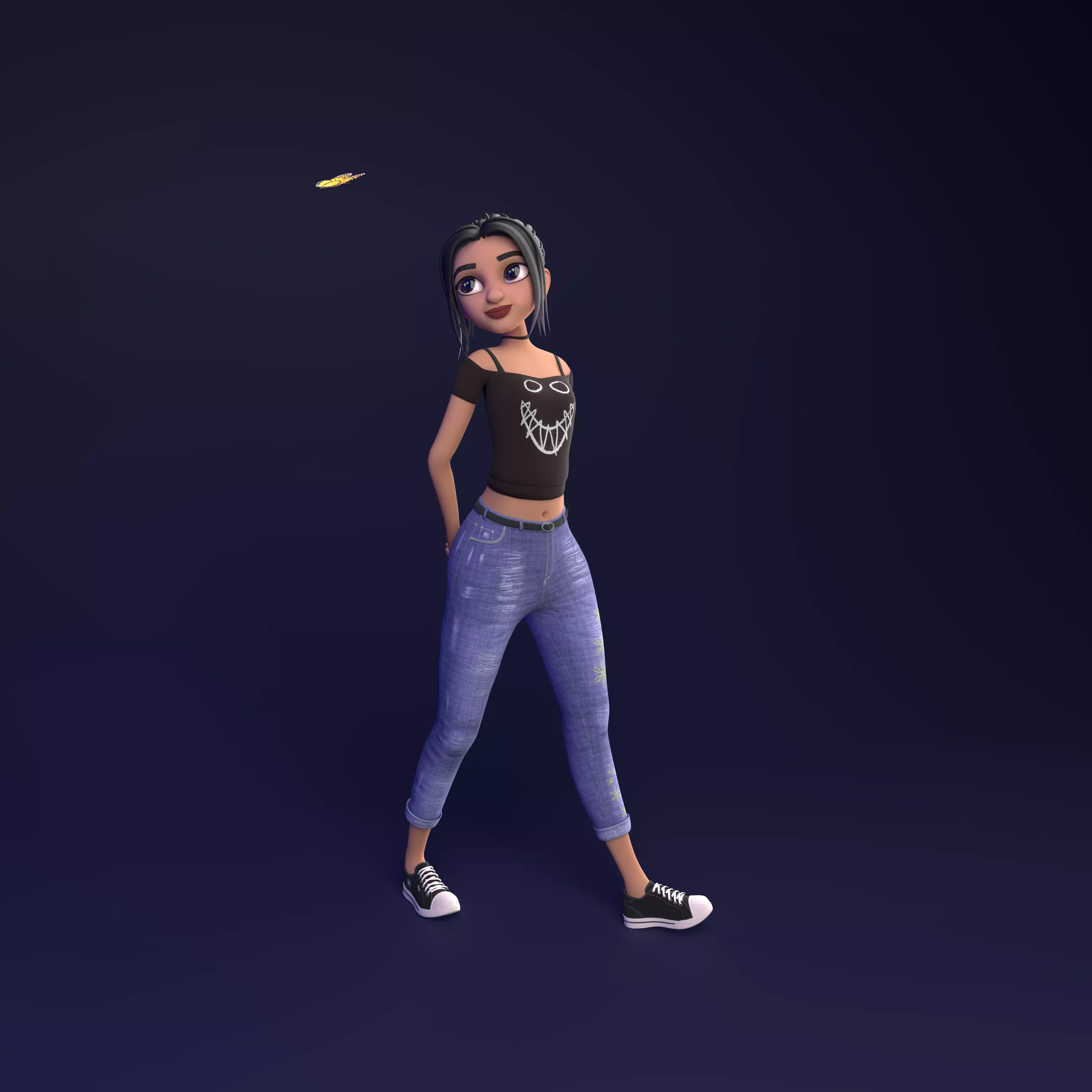 pooh full rigged girl 3D model