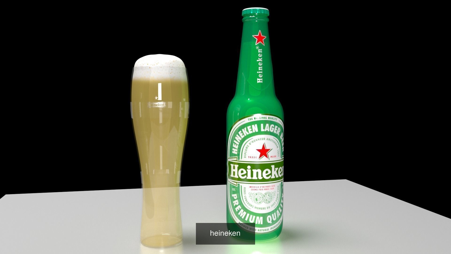 Beer and whiskey 3D model collection _4