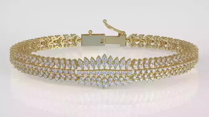 Exclusive Bracelet model 3D printable model 0035-14 3D print model