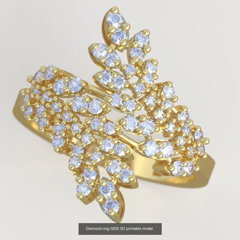 Ring Bracelet Earring and Pendant Set 3D printable model 0012 3D Model Collection_10