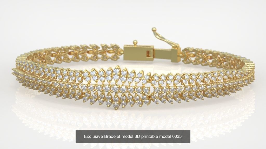 Ring Bracelet Earring and Pendant Set 3D printable model 0012 3D Model Collection_9