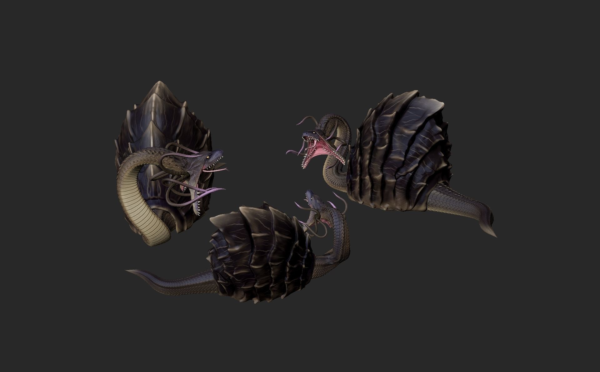 Lou Carcolh a mythical beast from French folklore 3D print model_7