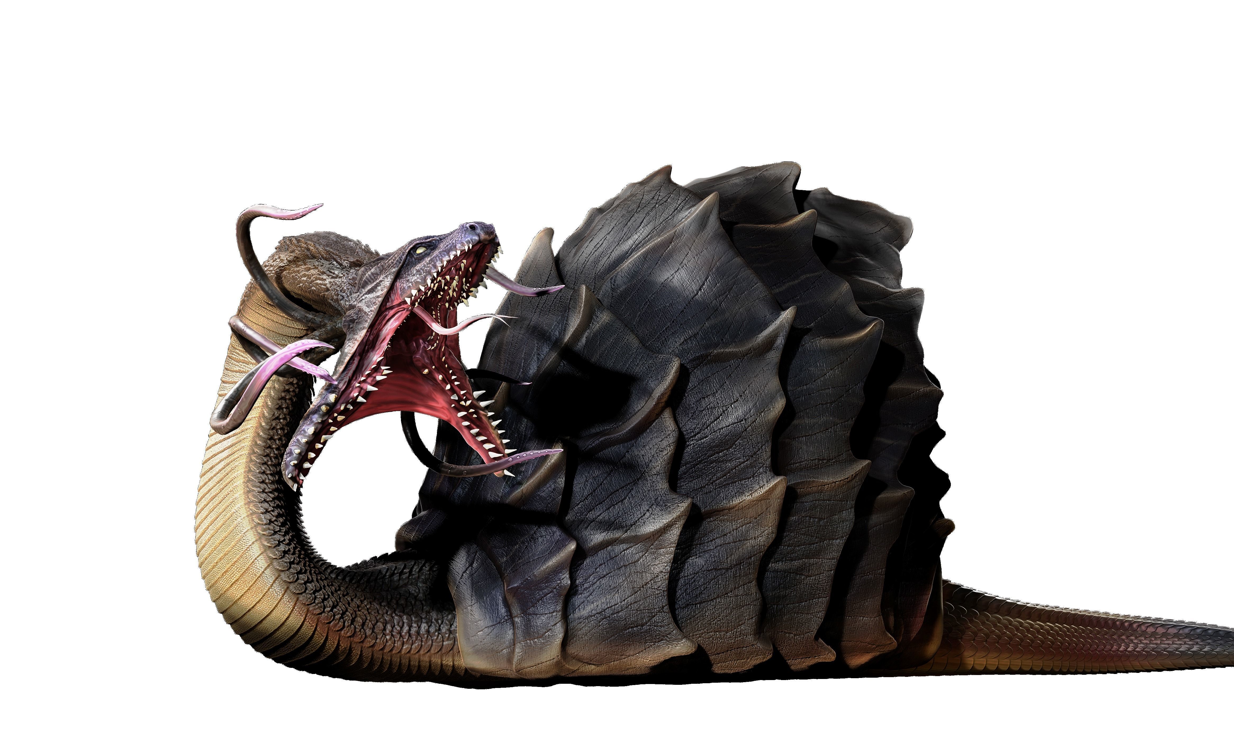 Lou Carcolh a mythical beast from French folklore 3D print model_9