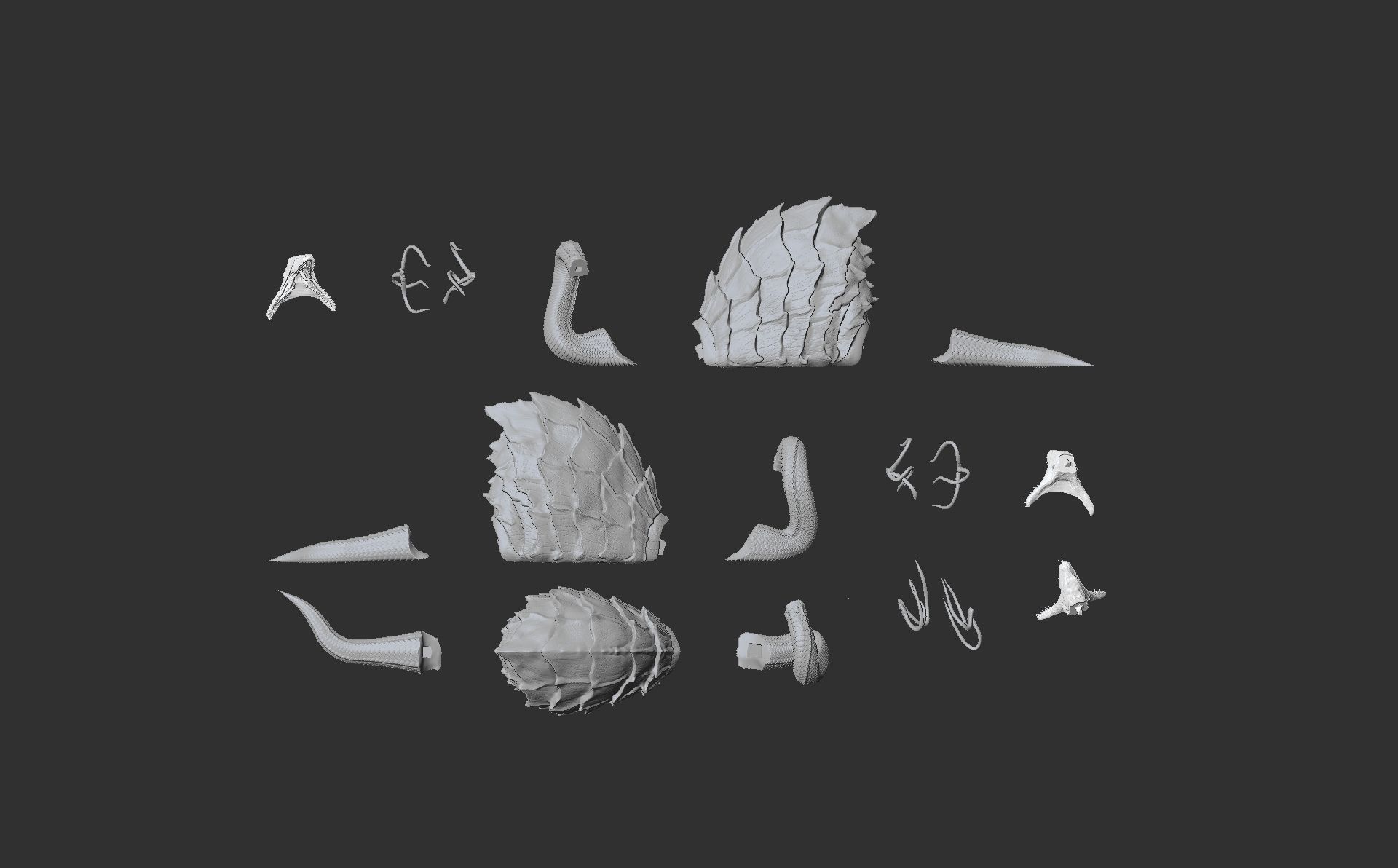 Lou Carcolh a mythical beast from French folklore 3D print model_3