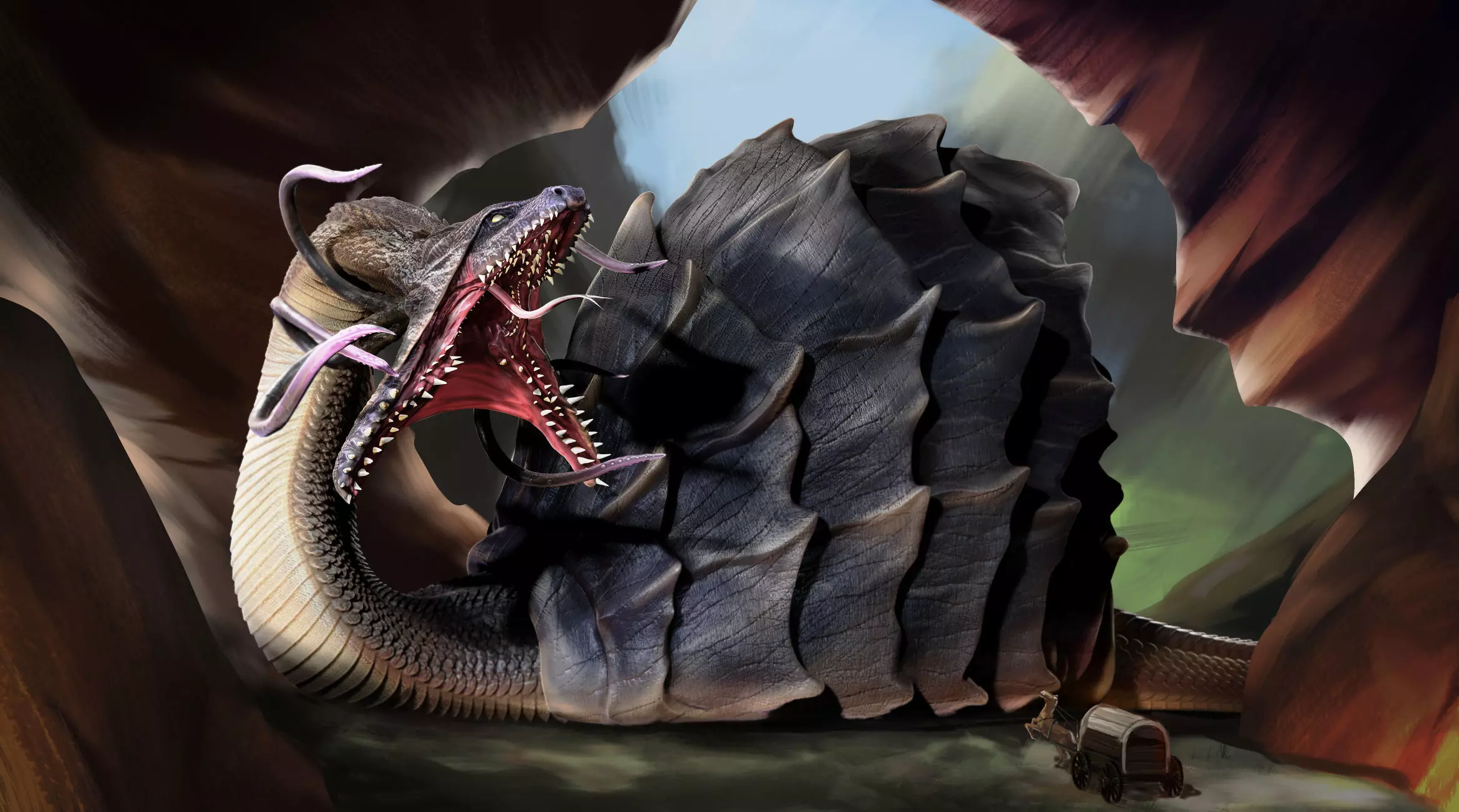 Lou Carcolh a mythical beast from French folklore 3D print model_0