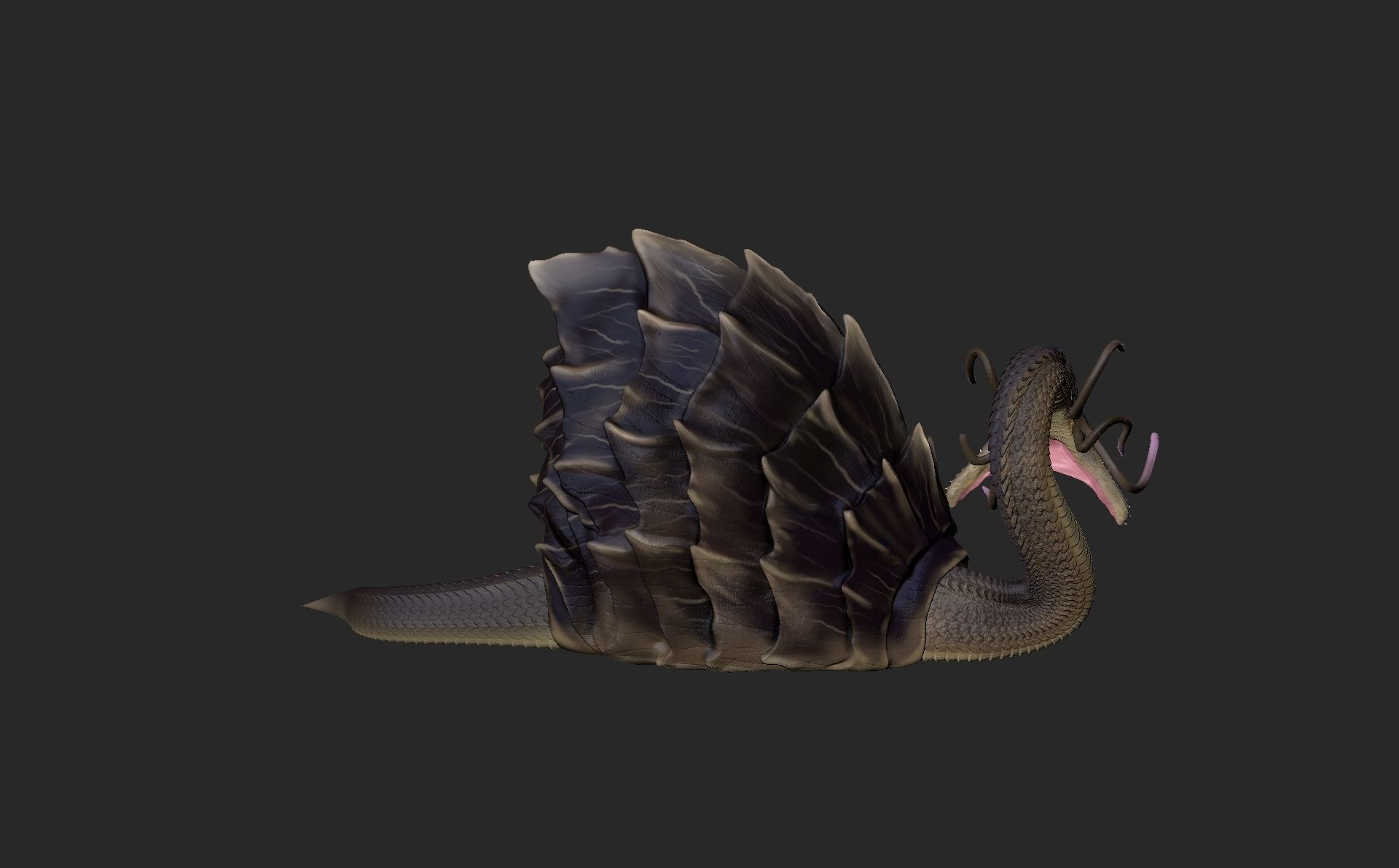 Lou Carcolh a mythical beast from French folklore 3D print model_5