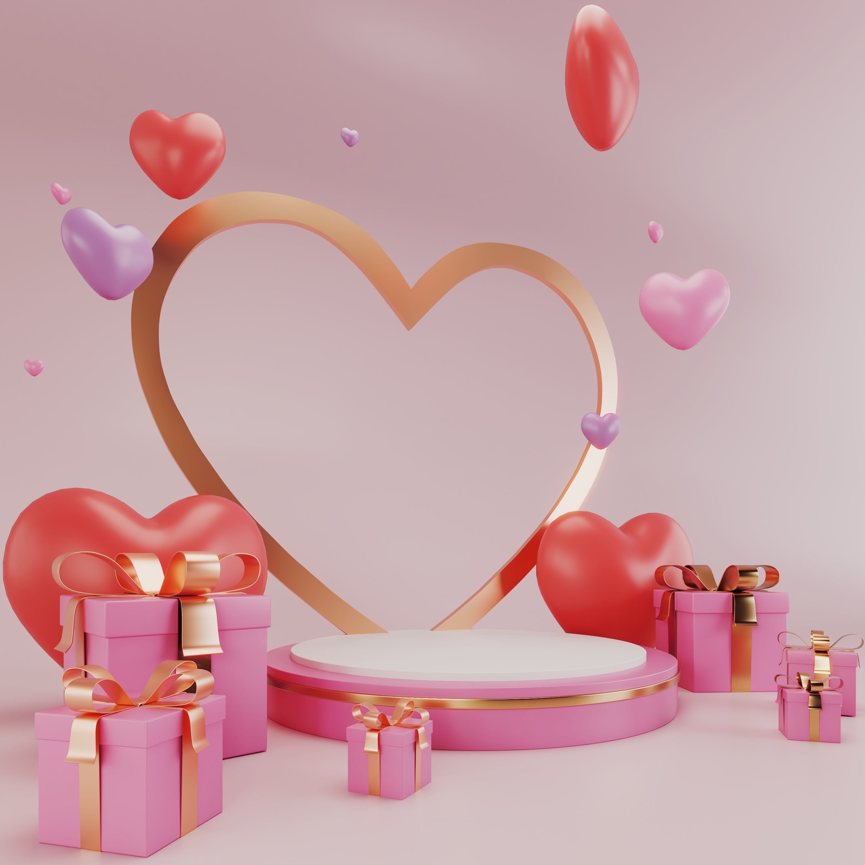 Valentines Day Prop Low-poly 3D model_1