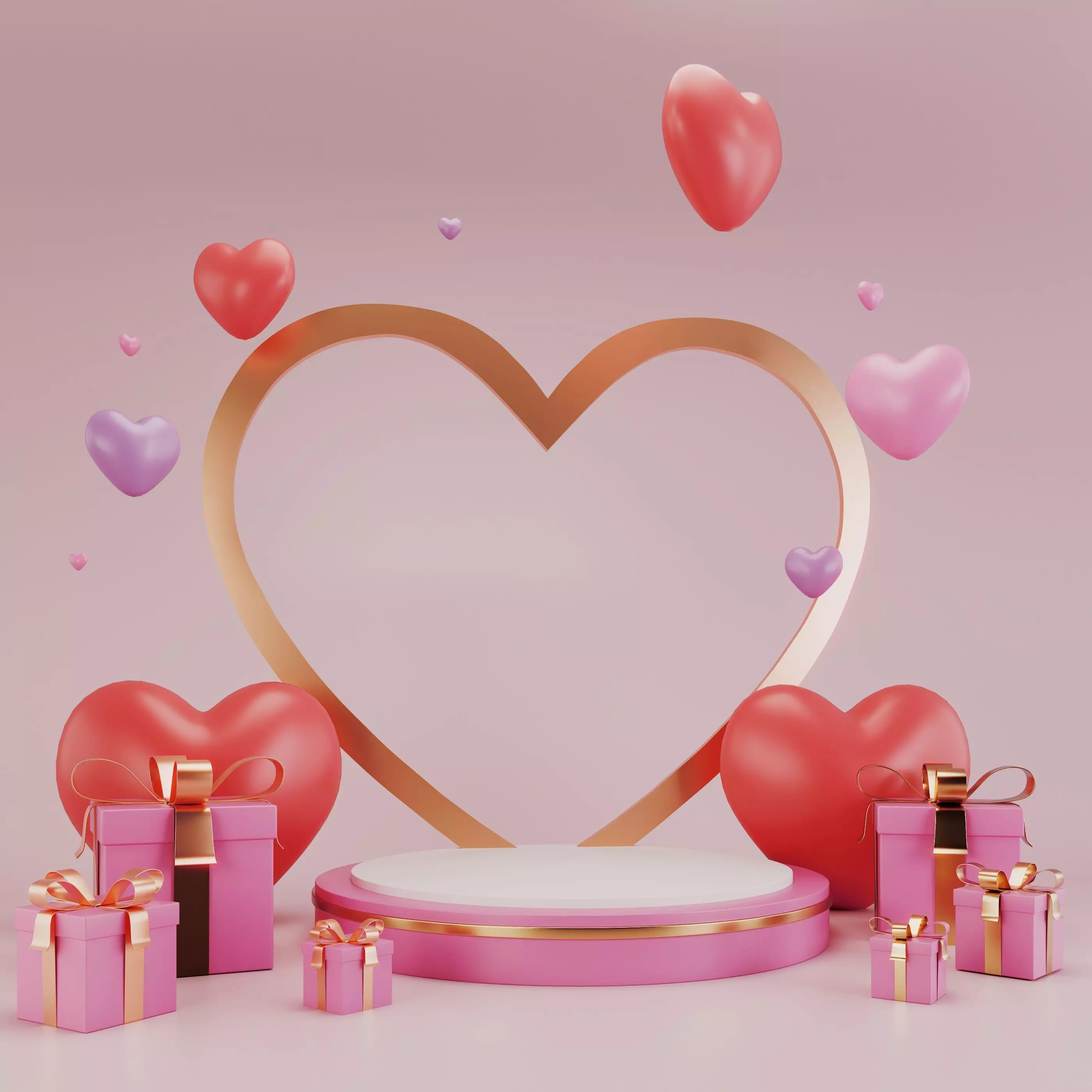 Valentines Day Prop Low-poly 3D model_0