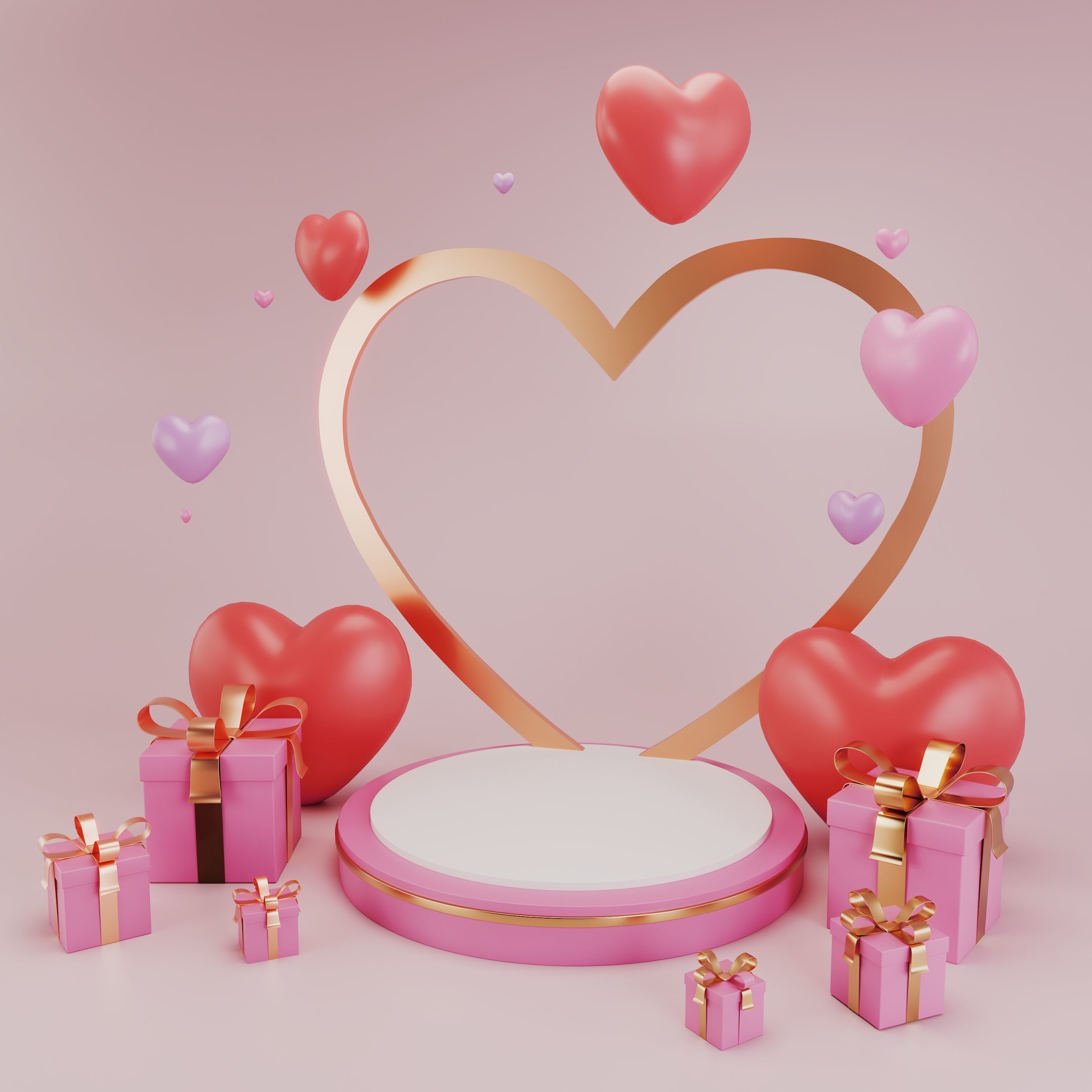 Valentines Day Prop Low-poly 3D model_4