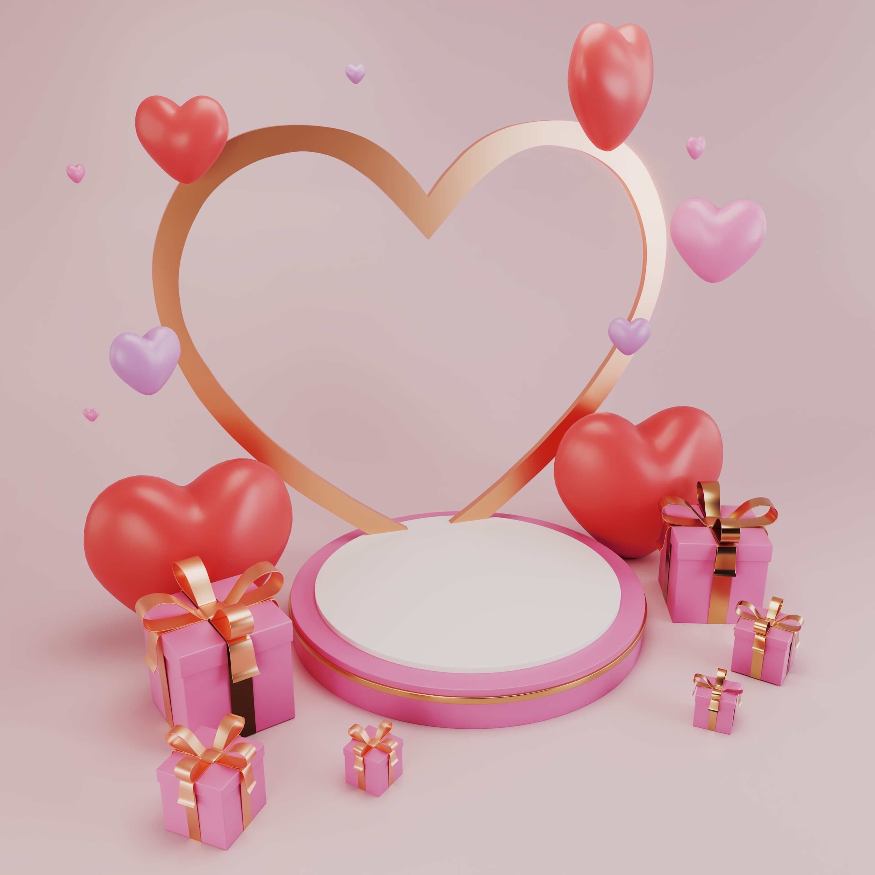 Valentines Day Prop Low-poly 3D model_7